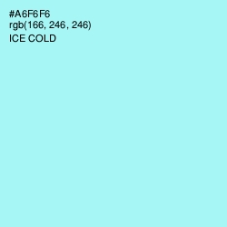 #A6F6F6 - Ice Cold Color Image